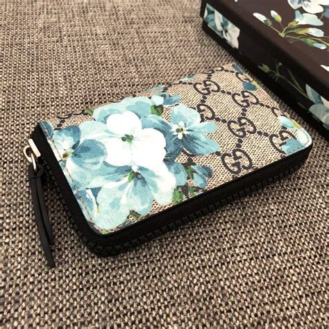 gucci blue bloom wallet|gucci blooms wallet for sale.